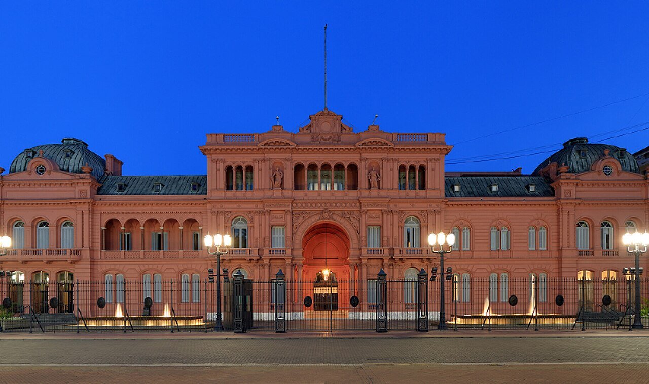 Fachada da Casa Rosada, sede do governo argentino, em Buenos Aires