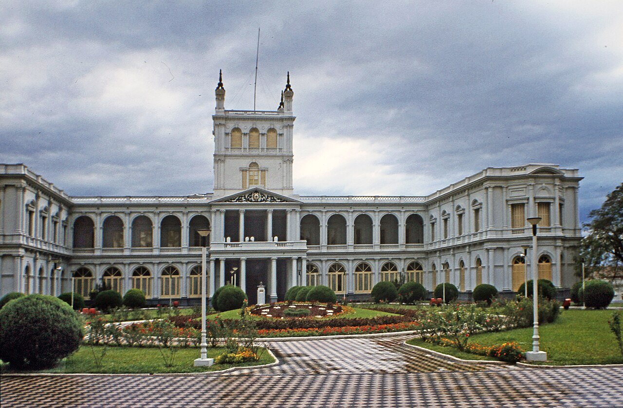 Fachada do Palácio de López, sede do governo do Paraguai, em Assunção