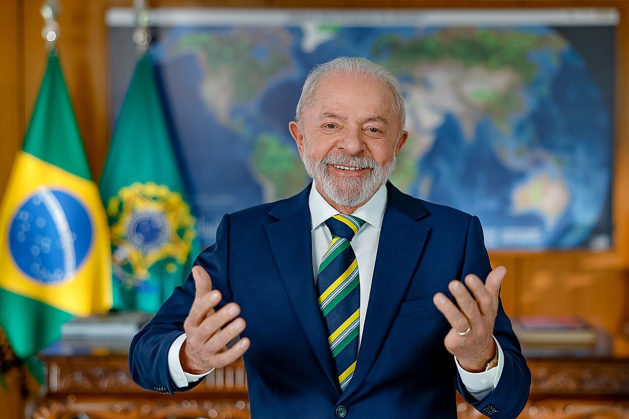 O presidente Luiz Inácio Lula da Silva durante pronunciamento em rede nacional